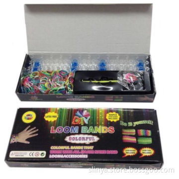 Making Tool and Loom Board Provided 22 Color 600PCS Cheap Rainbow Loom Rubber Bands Wholesale Rainbow Loom Kit